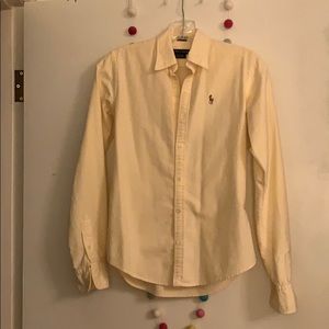 Ralph Lauren yellow striped oxford shirt